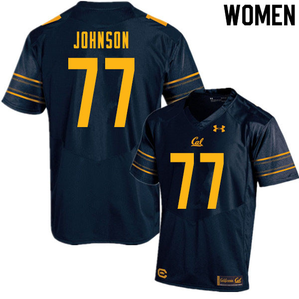 Women #77 Everett Johnson Cal Bears College Football Jerseys Sale-Navy